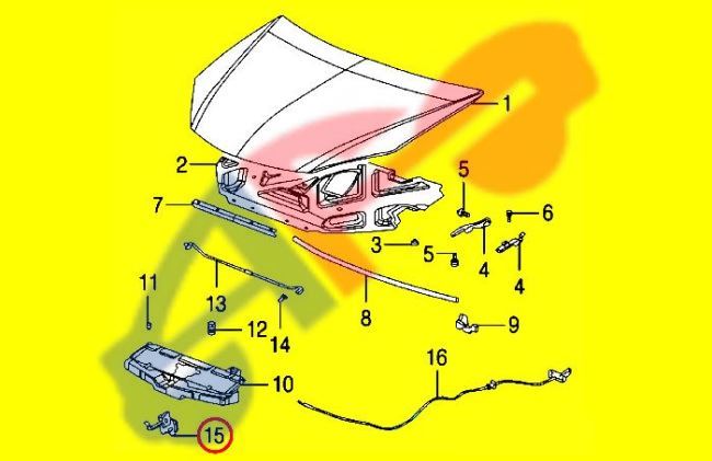 AUTOFiT Inc. . HOOD LATCH 05-10 W/KEYLESS G6